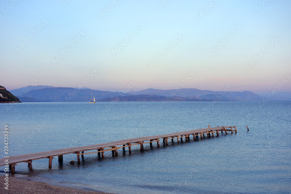 Sea pier sunset Sea pier sunset