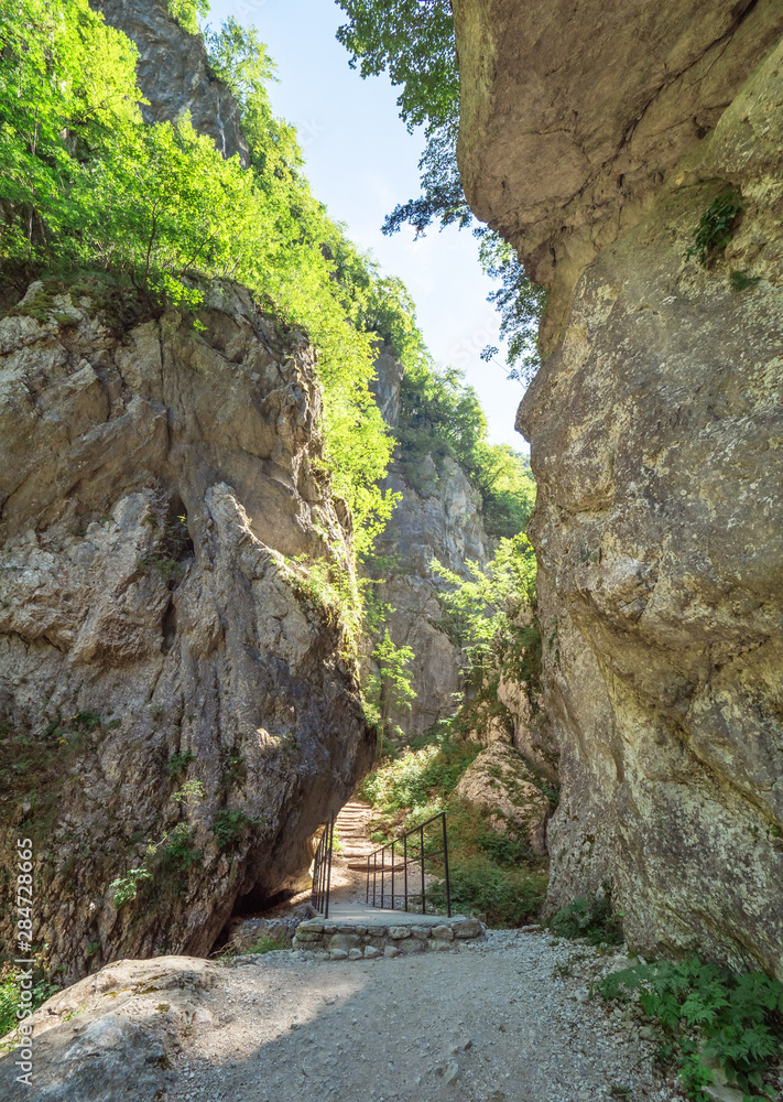Gole dell'Infernaccio (Italy) - A naturalistic wild attraction in the Monti Sibillini National Park, Marche region, province of Fermo Gole dell'Infernaccio (Italy) - A naturalistic wild attraction in the Monti Sibillini National Park, Marche region, province of Fermo