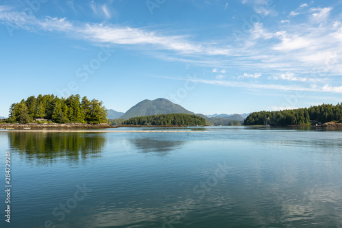 landscape with lake and mountains