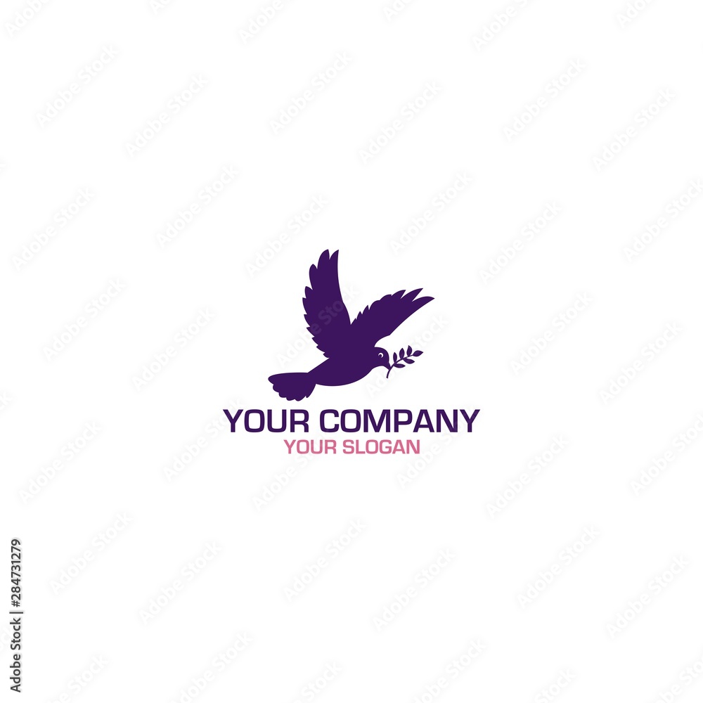 Fototapeta premium Peace Dove Logo Design Vector