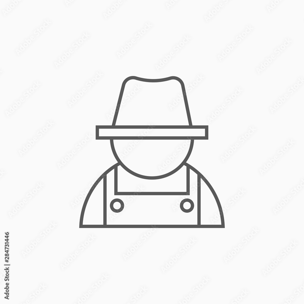 farmer icon, gardener vector farmer icon, gardener vector
