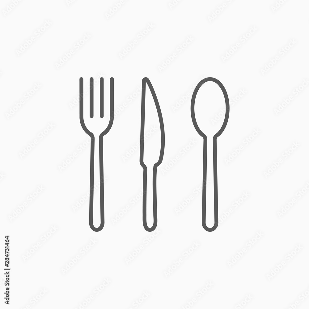 fork knife spoon icon vector fork knife spoon icon vector