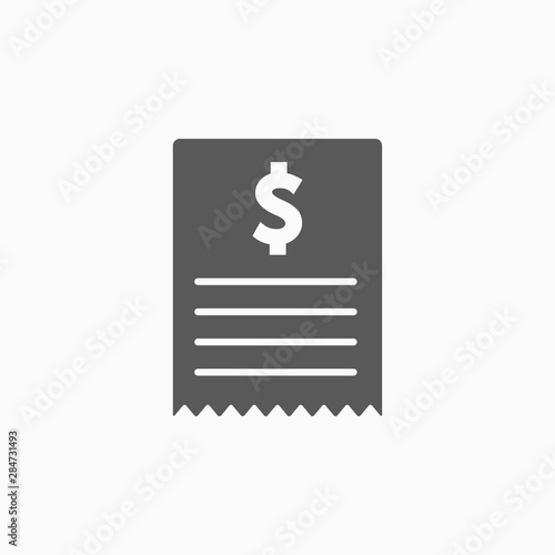 invoice icon, bill vector illustrtion