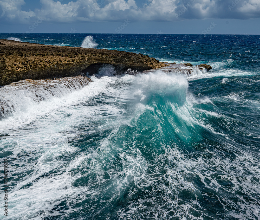   Shete Boka National park Views around Curacao a small Caribbean island