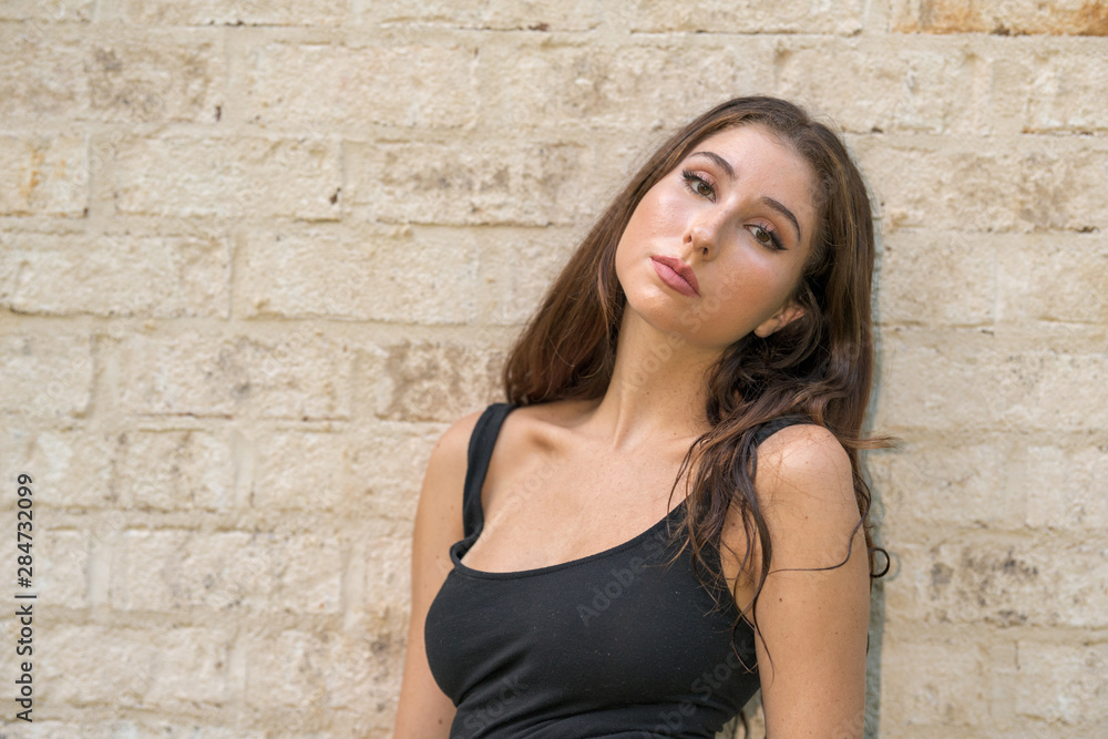 Attractive woman in a relaxed portrait pose