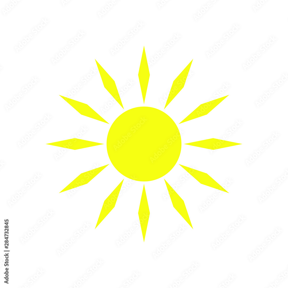 sun icon. yellow sun vector. weather icon sun icon. yellow sun vector. weather icon