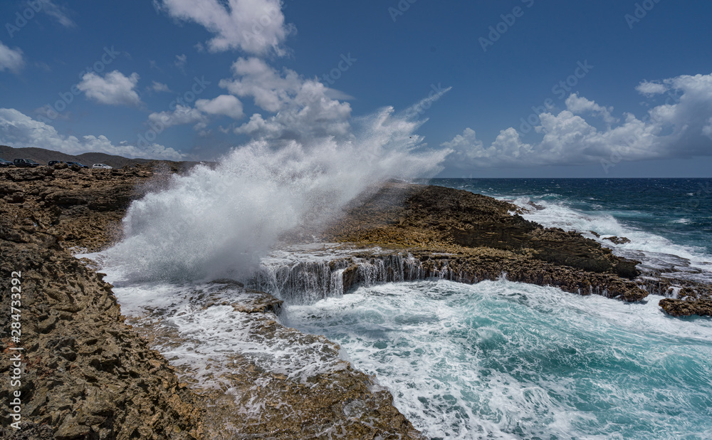 Shete Boka National park Views around Curacao a small Caribbean island Shete Boka National park Views around Curacao a small Caribbean island