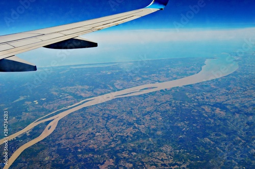 Vue aérienne de la Gironde 