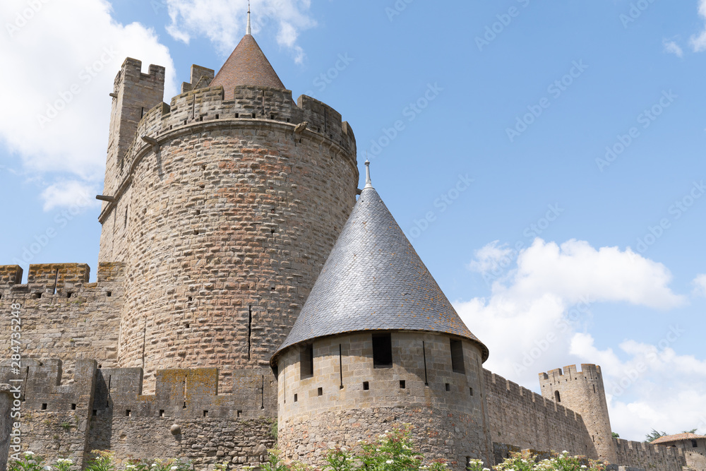 Carcassonne medieval city and fortress castle Southern France