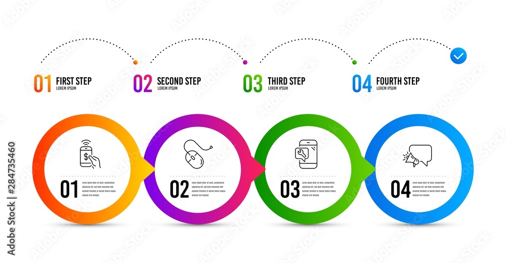 Computer mouse, Phone payment and Phone repair line icons set. Timeline infographic. Megaphone sign. Pc device, Mobile pay, Spanner service. Brand message. Technology set. Computer mouse icon. Vector Computer mouse, Phone payment and Phone repair line icons set. Timeline infographic. Megaphone sign. Pc device, Mobile pay, Spanner service. Brand message. Technology set. Computer mouse icon. Vector