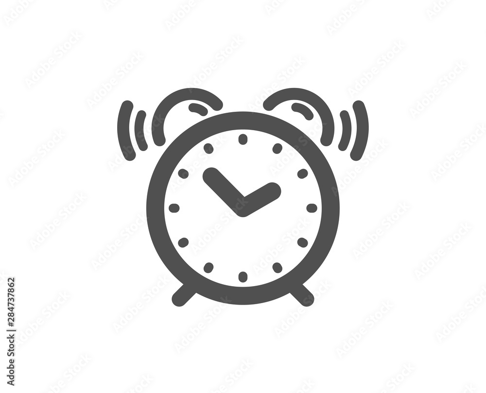 Vecteur Stock Time sign. Alarm clock icon. Watch symbol. Classic flat  style. Simple alarm clock icon. Vector | Adobe Stock
