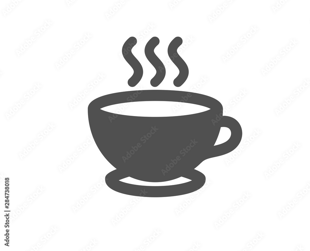 Hot cappuccino sign. Coffee cup icon. Tea drink mug symbol. Classic flat style. Simple coffee cup icon. Vector Hot cappuccino sign. Coffee cup icon. Tea drink mug symbol. Classic flat style. Simple coffee cup icon. Vector