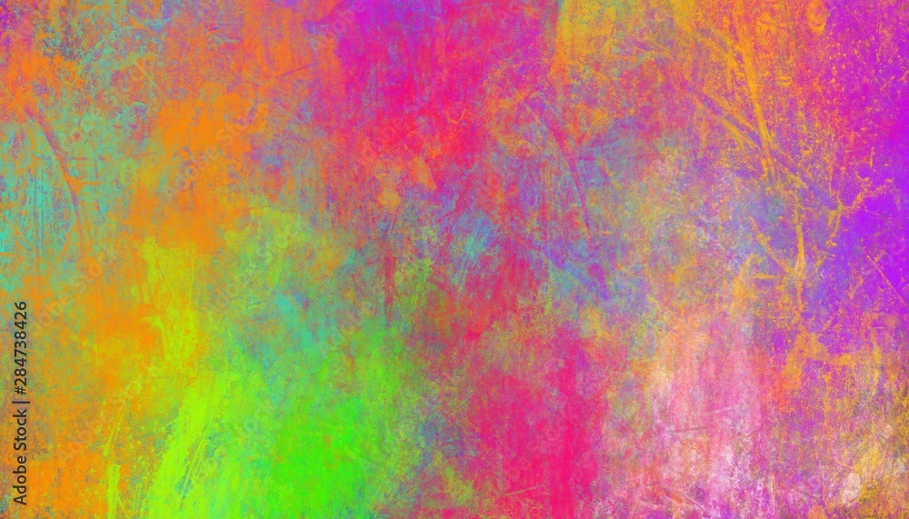 Colorful abstract background. Smears of multi-colored paints. 