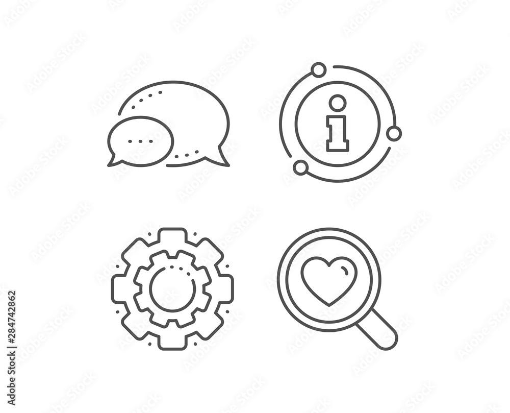 Love dating line icon. Chat bubble, info sign elements. Search relationships sign. Valentines day symbol. Linear search love outline icon. Information bubble. Vector Love dating line icon. Chat bubble, info sign elements. Search relationships sign. Valentines day symbol. Linear search love outline icon. Information bubble. Vector