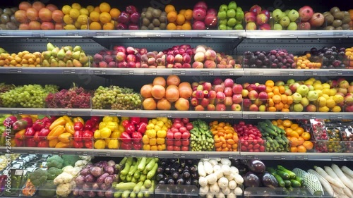 Fresh fruit at the store counter