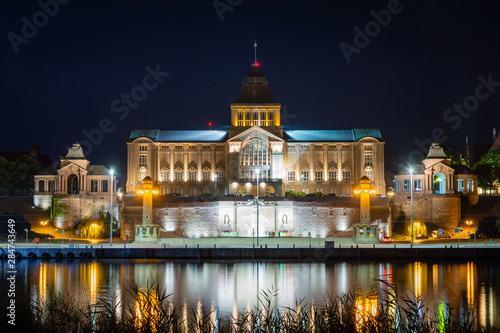 Szczecin national museum by night