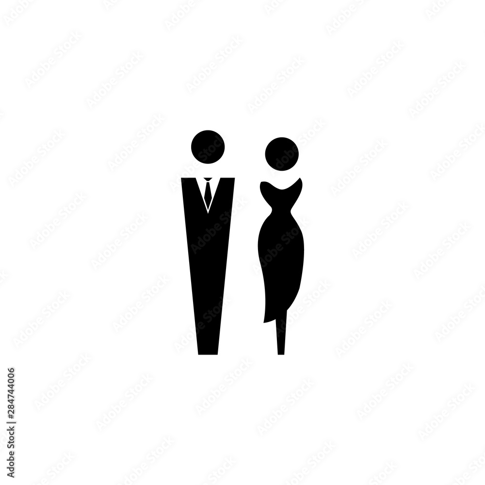 silhouette of a man and woman. family icon. vector symbol silhouette of a man and woman. family icon. vector symbol