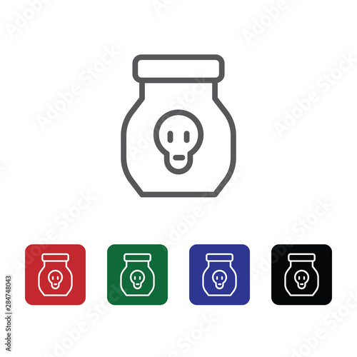 Drug, poison vector icon. Element of medicine for mobile concept and web apps illustration. Thin line icon for website design and development. Vector icon