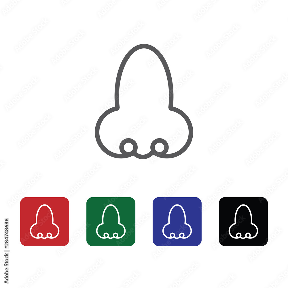 Anatomy, nose, smell vector icon. Element of medicine for mobile concept and web apps illustration. Thin line icon for website design and development. Vector icon