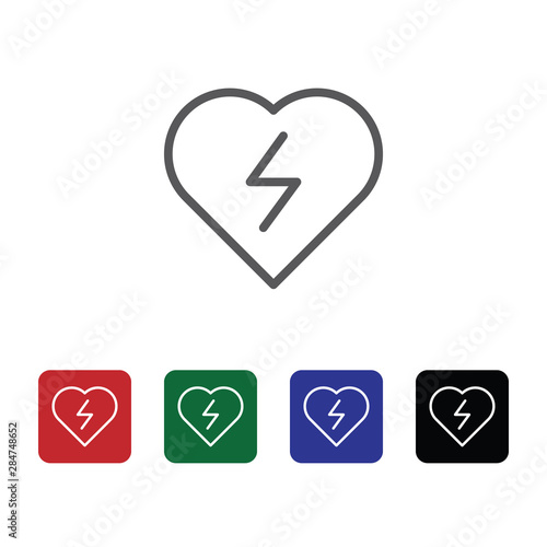 Hearth, attack, infarct vector icon. Element of medicine for mobile concept and web apps illustration. Thin line icon for website design and development. Vector icon