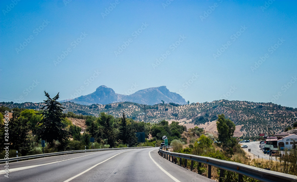 Naklejka premium Carretera a las Cordilleras Béticas - España - Andalucía