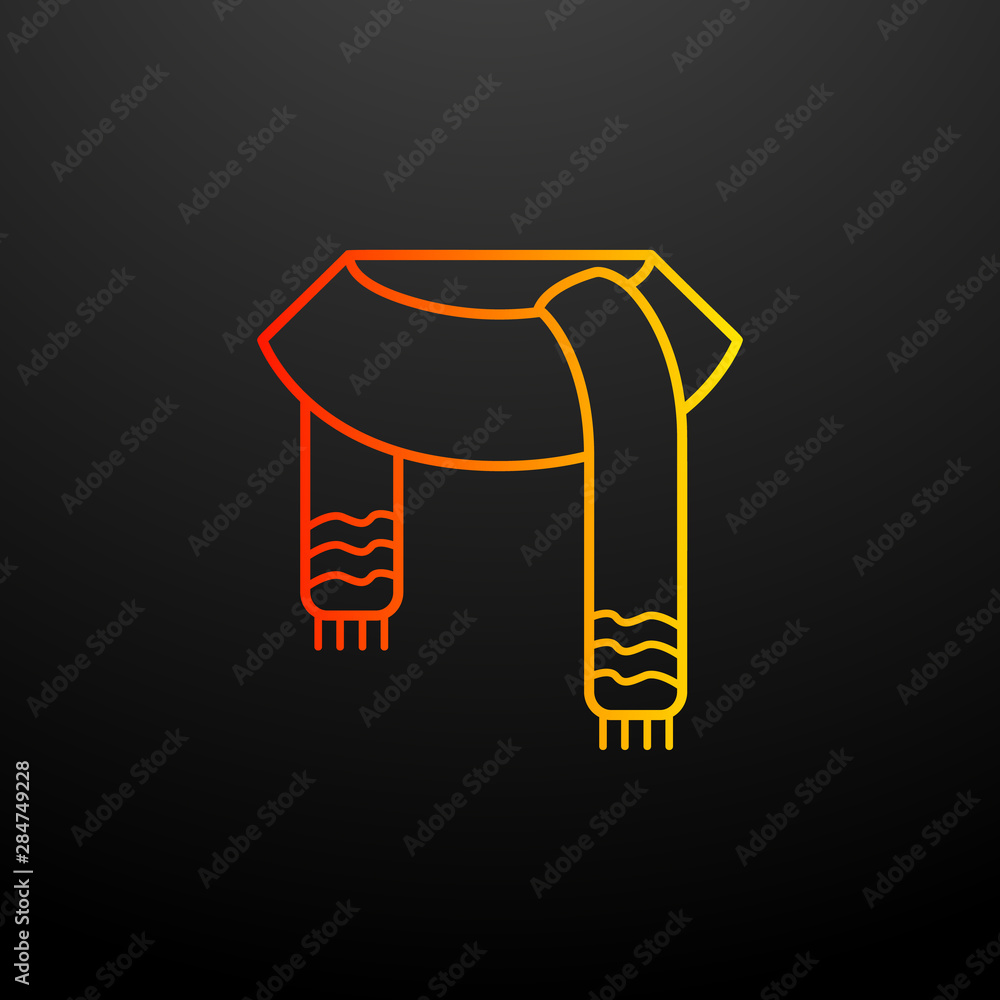 scarf nolan icon. Elements of woman accessories set. Simple icon for websites, web design, mobile app, info graphics scarf nolan icon. Elements of woman accessories set. Simple icon for websites, web design, mobile app, info graphics