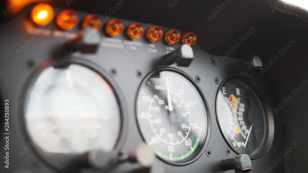 Closeup of a Helicopter Instrument Panel Closeup of a Helicopter Instrument Panel