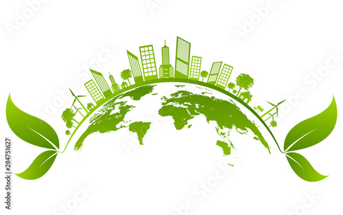 Ecology concept and Environmental ,Banner design elements for sustainable energy development, Vector illustration