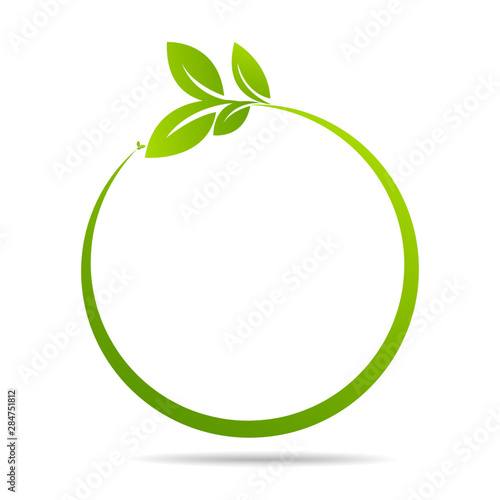 Ecology, organic with leafs eco style. Business concepts to protect nature