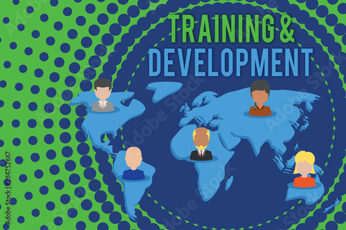 Wallpaper Mural Word writing text Training And Development. Business photo showcasing learn specific knowledge to improve perforanalysisce Connection multiethnic persons all over world. Global business earth map Torontodigital.ca