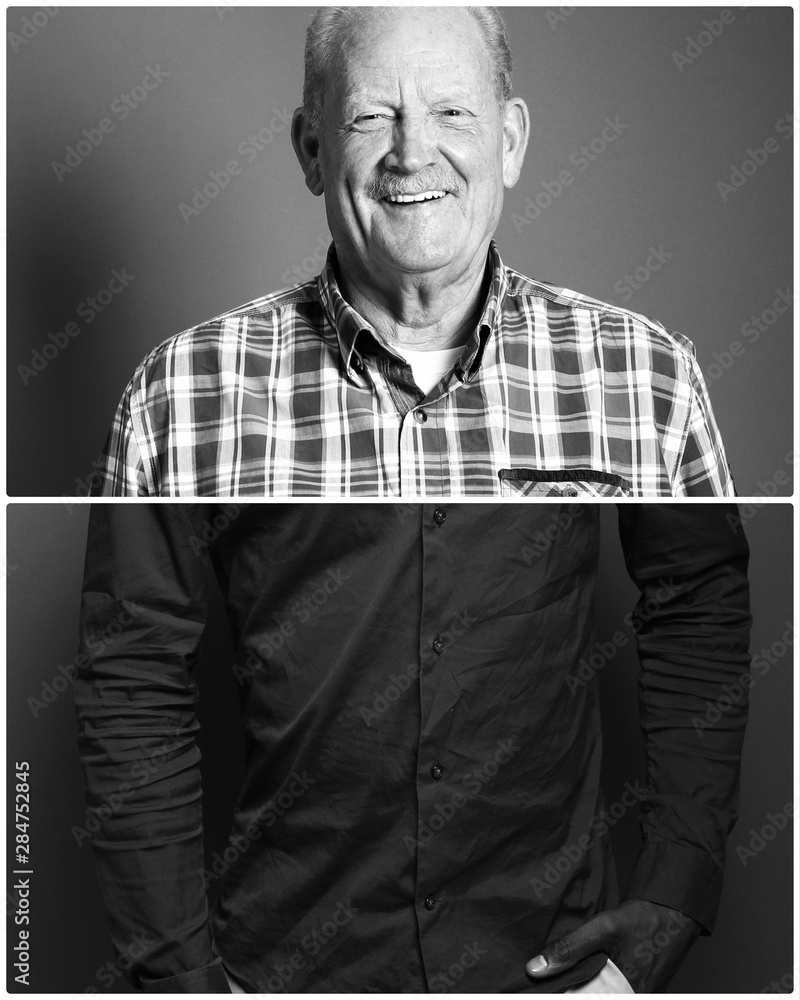 Fototapeta premium Portrait of a beautiful happy commercial person in windows