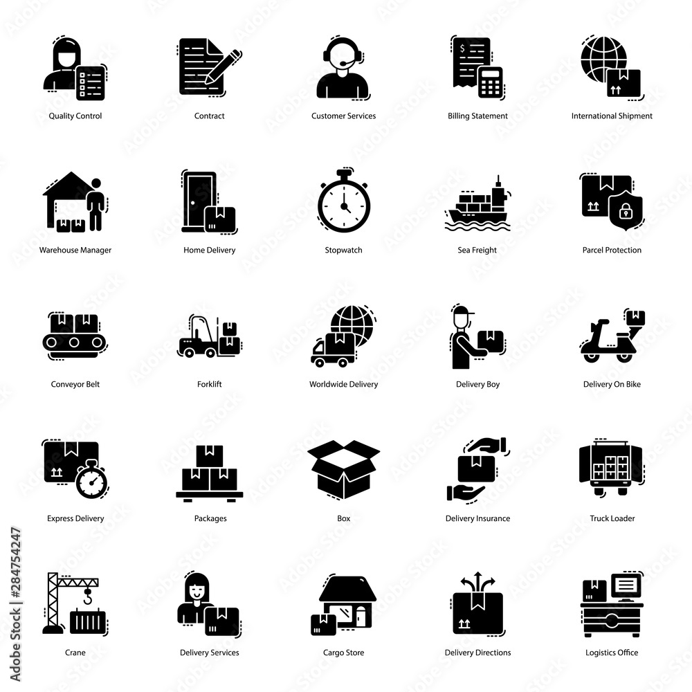 Shipping And Delivery Icons Pack Shipping And Delivery Icons Pack