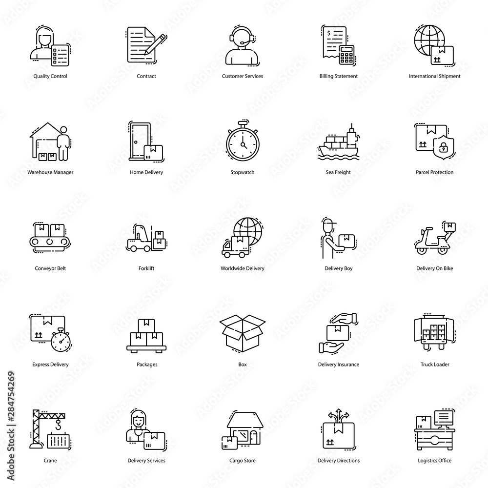 Shipping And Delivery Icons Pack Shipping And Delivery Icons Pack