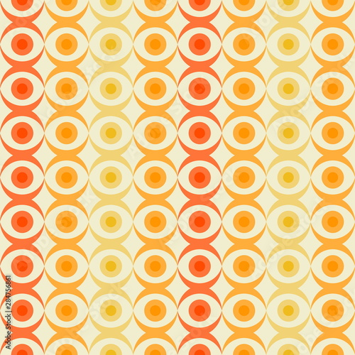 Abstract retro dotted flat seamless pattern with geometric garla