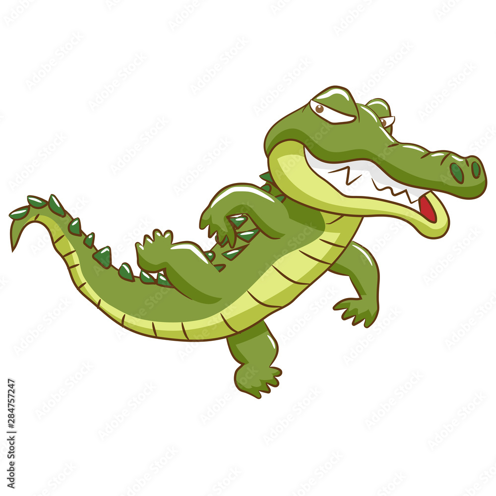 Naklejka premium crocodile vector graphic clipart design