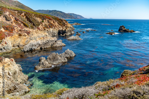 Coastline of California Usa.  Views on HWY 1 in California