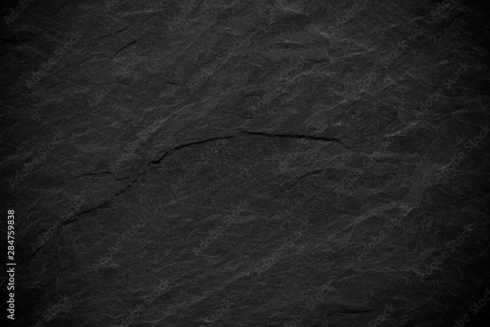 Dark grey black slate background or texture. - obrazy, fototapety, plakaty 