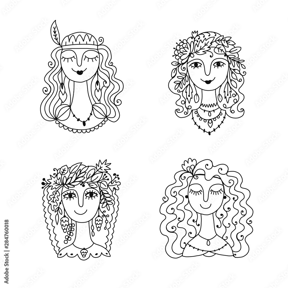 Beauty salon, spa logo. Female face Beauty salon, spa logo. Female face