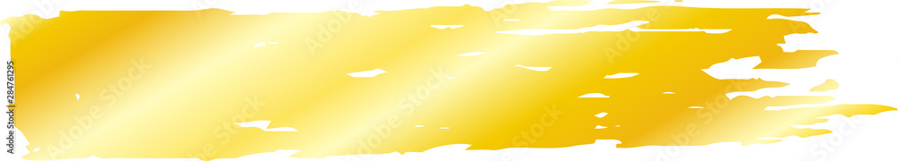 Illustration of a long gold thick brushstroke