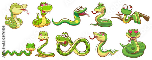 snake vector set graphic clipart design