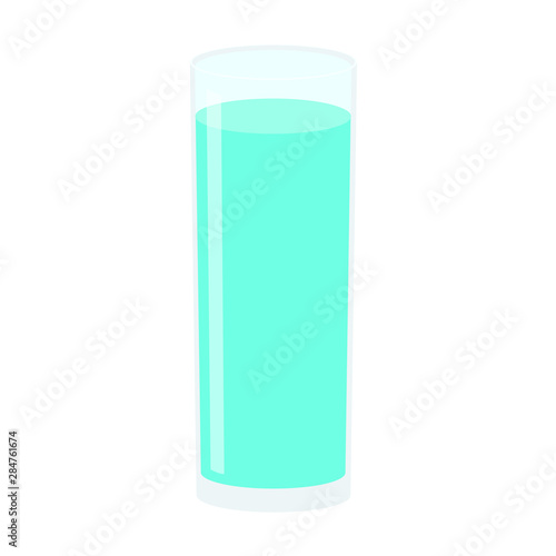 water in the glass isolated on white background illustration vector 