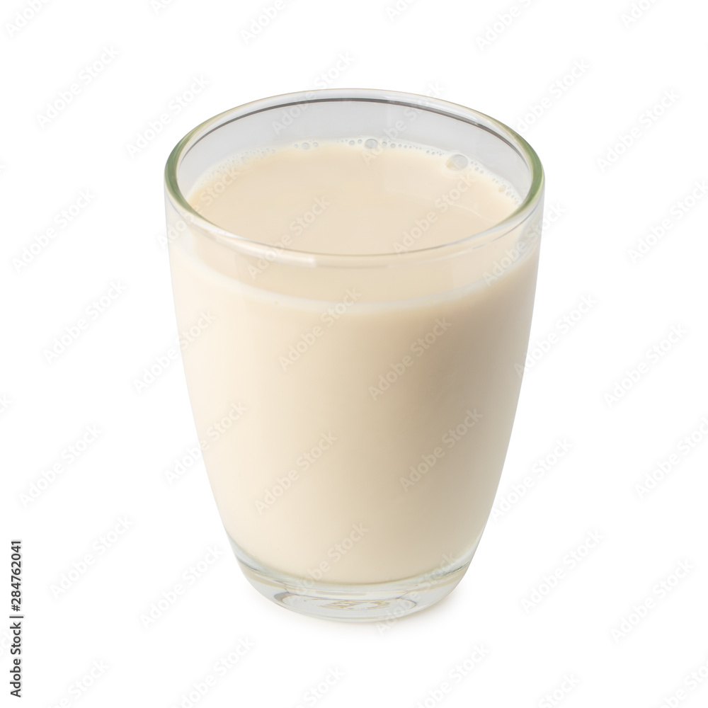 Glass of Soy milk with soybeans isolated on white background. with clipping path. Glass of Soy milk with soybeans isolated on white background. with clipping path.