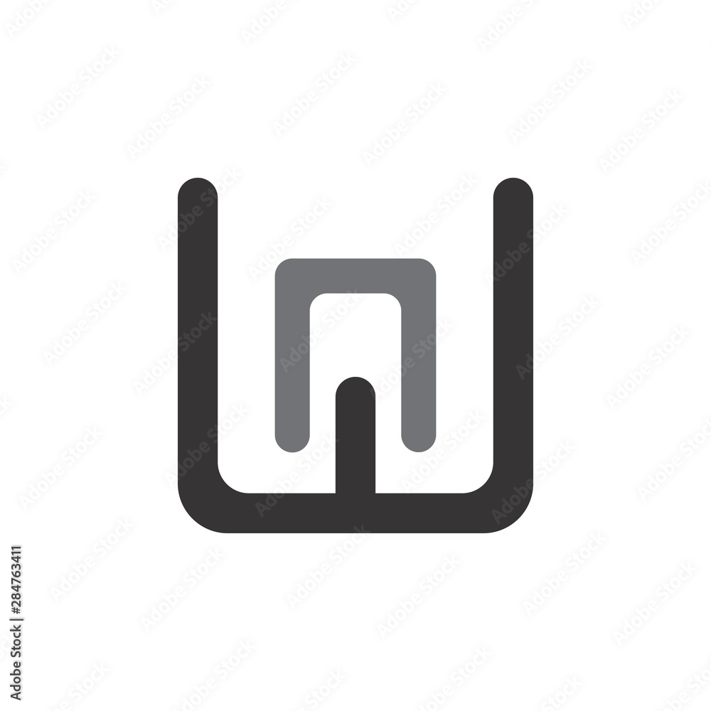 nW letter logo design vector nW letter logo design vector