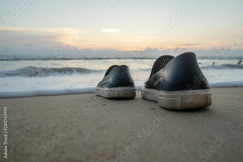 shoes on beach