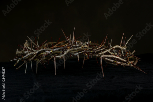 Photo Crown of Thorns Over Dark Background