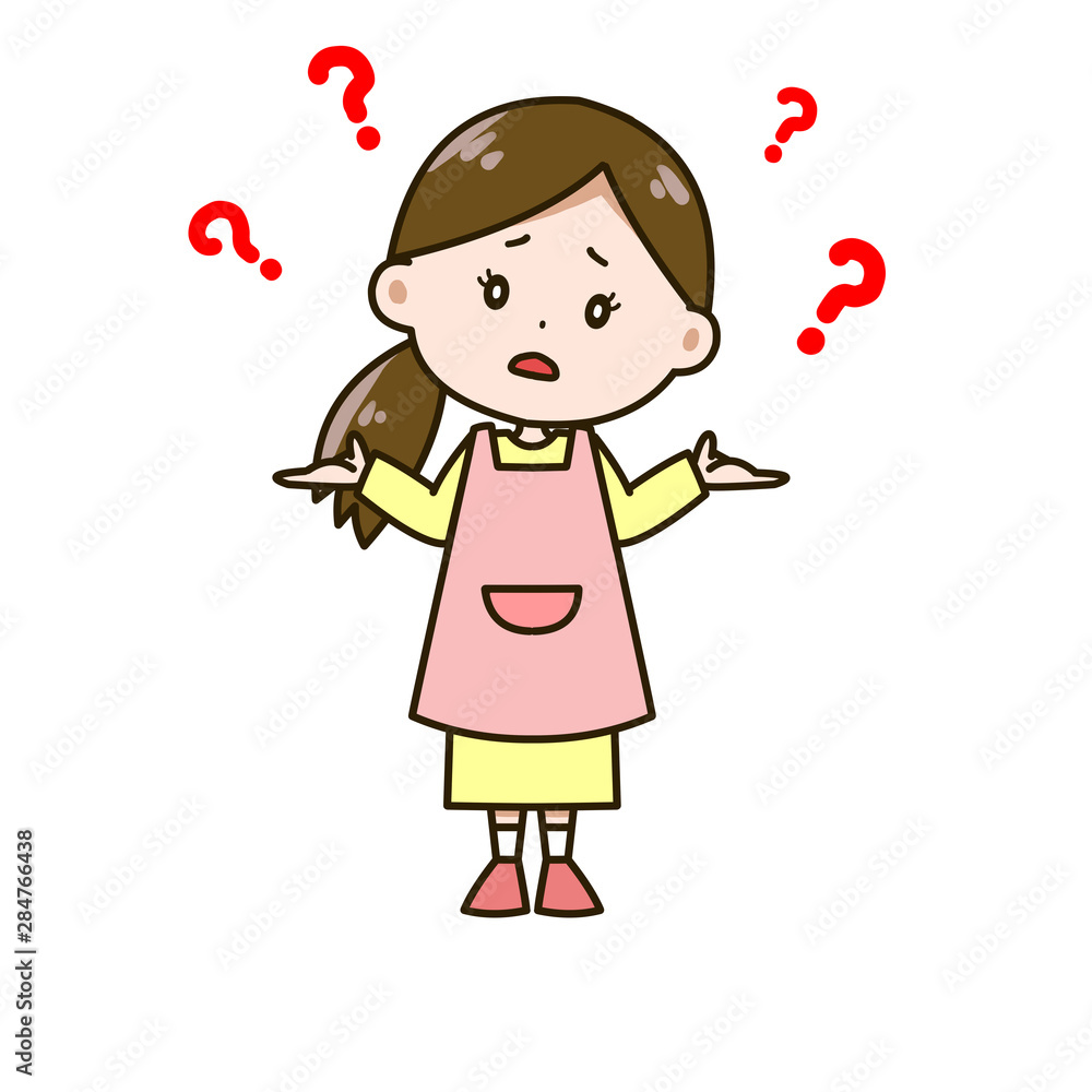 疑問がいっぱいの女性 ポーズ イラスト 疑問がいっぱいの女性 ポーズ イラスト
