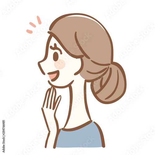 笑顔の女性のイラスト