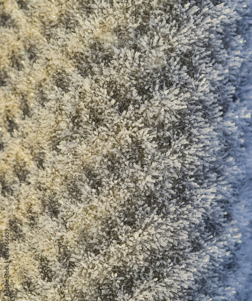 Fototapeta premium Background of a sheet of slate covered with frost