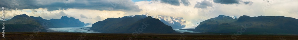 Skaftafellsjokull Glacier in Iceland, Summertime