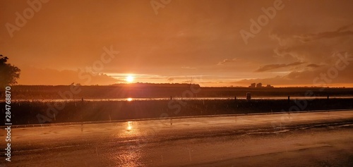sunset on beach